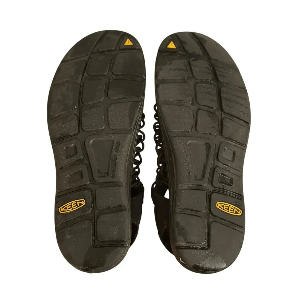 KEEN UNEEK Black Men’s Size 10 Cord Sandal Comfort Casual Outdoor